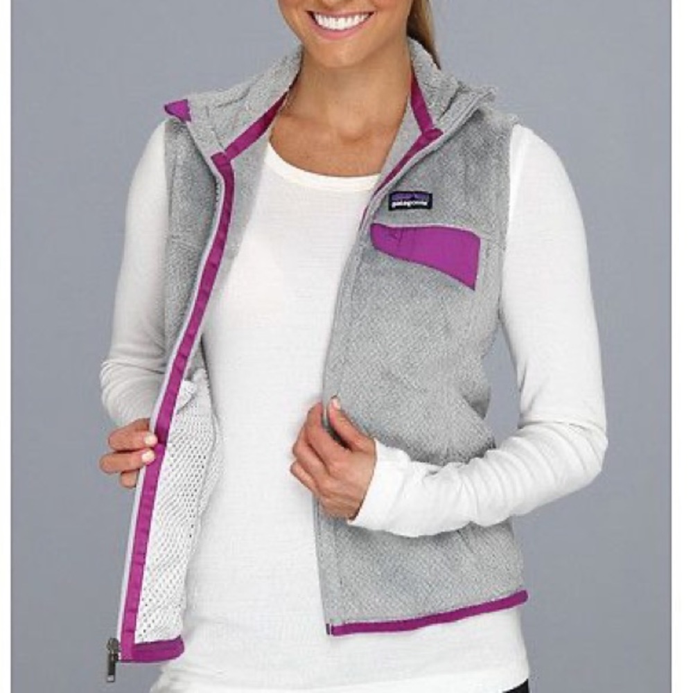 Patagonia ReTool Fleece Nickel X-Dye Ikat Purple Vest